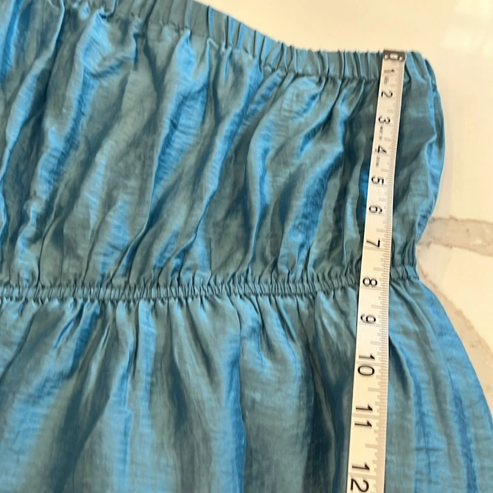 Luminary Fine Collection stunning Blue off one shoulder dress. Worn once. Lg. - Picture 14 of 16